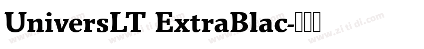 UniversLT ExtraBlac字体转换